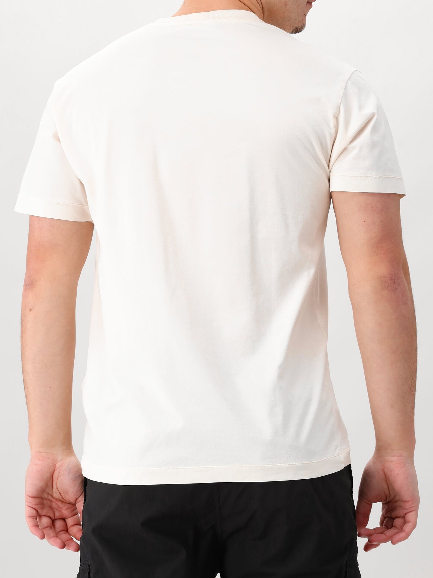 Stone Island T-shirt Beige Patch Logo