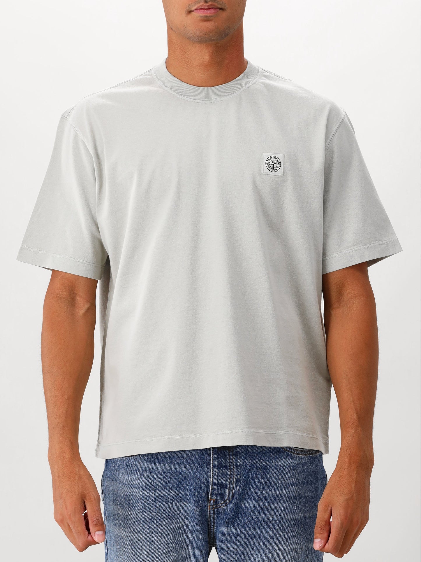 Stone Island T-shirt Grijs Patch Logo