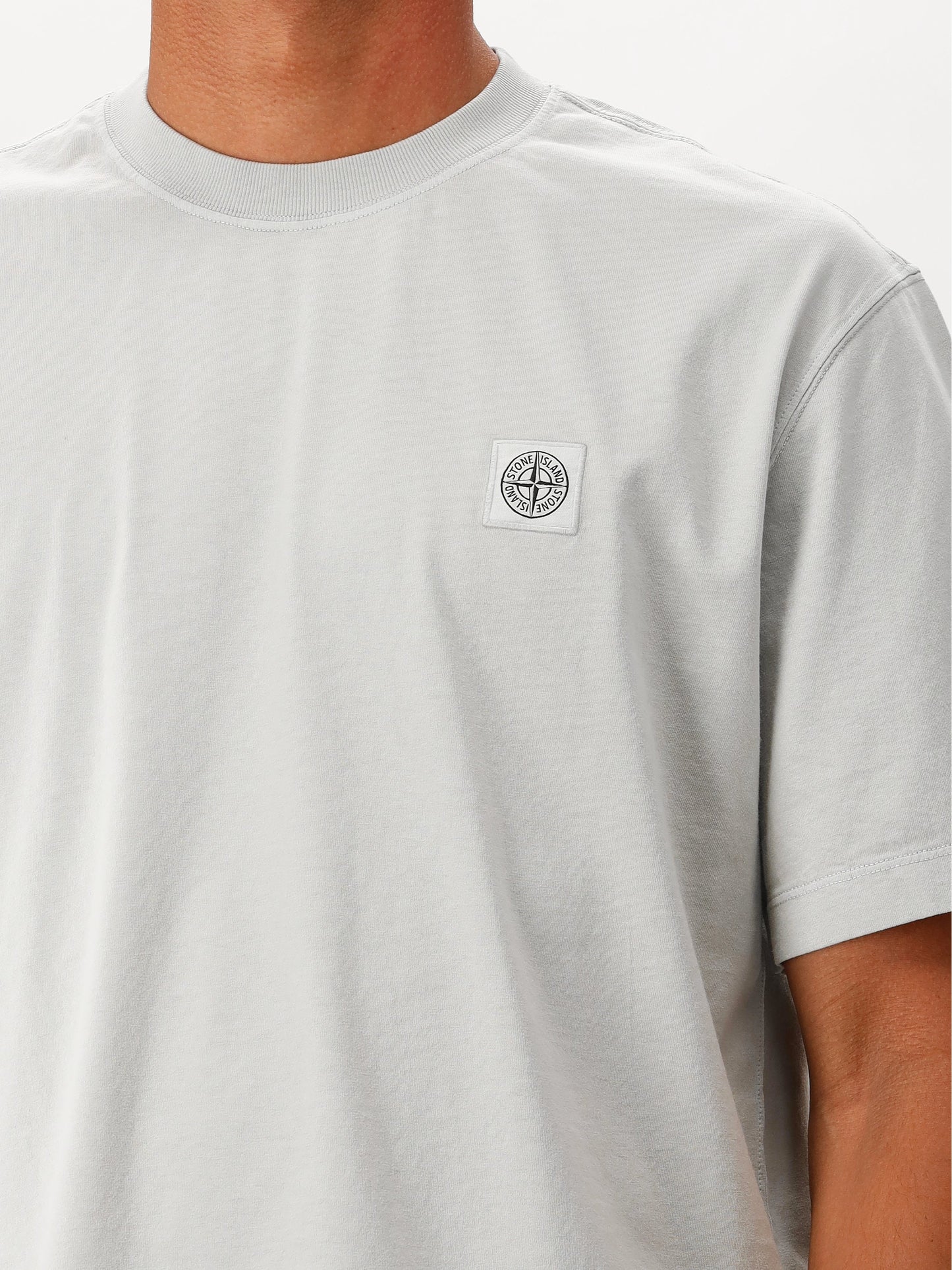 Stone Island T-shirt Grijs Patch Logo