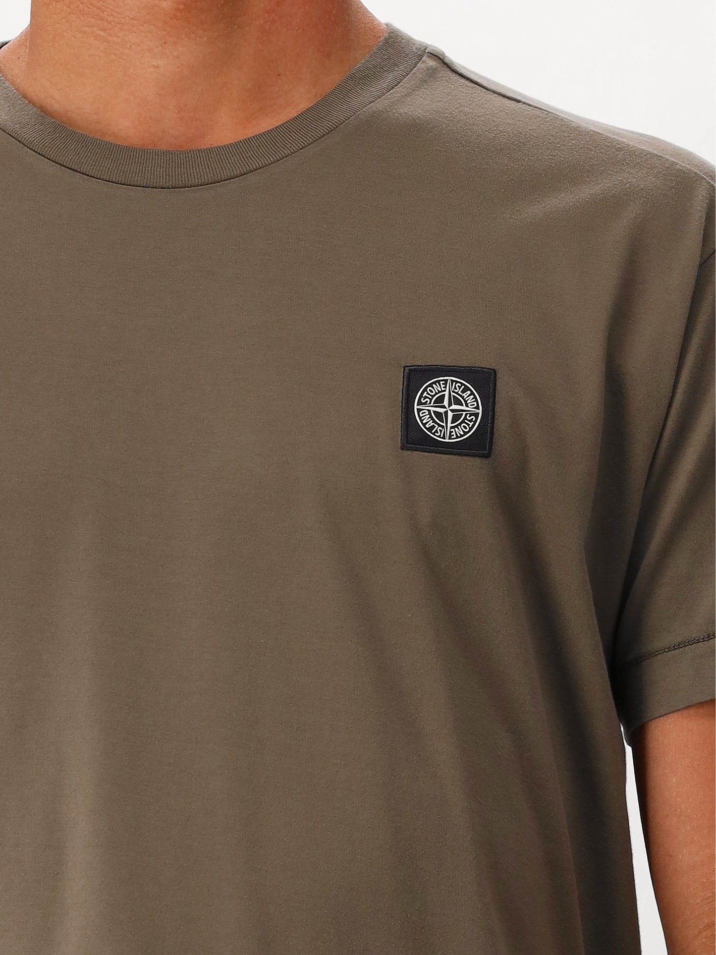 Stone Island T-shirt Groen Patch Logo