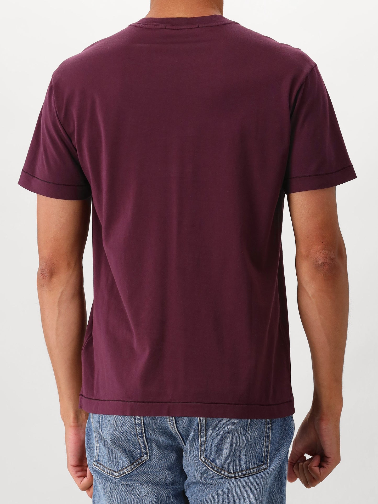 Stone Island T-shirt Paars Patch Logo