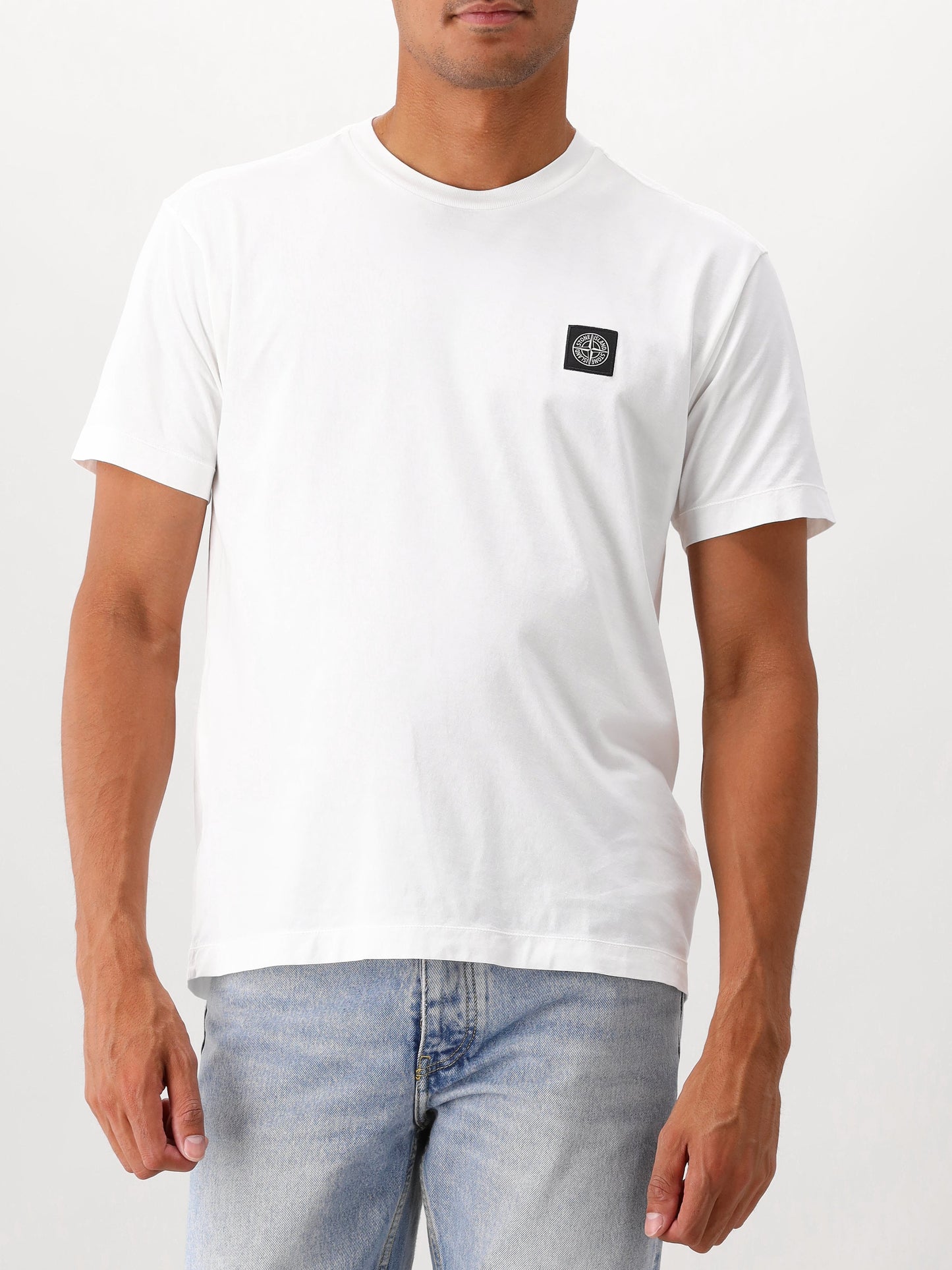 Stone Island T-shirt Wit Logo Patch