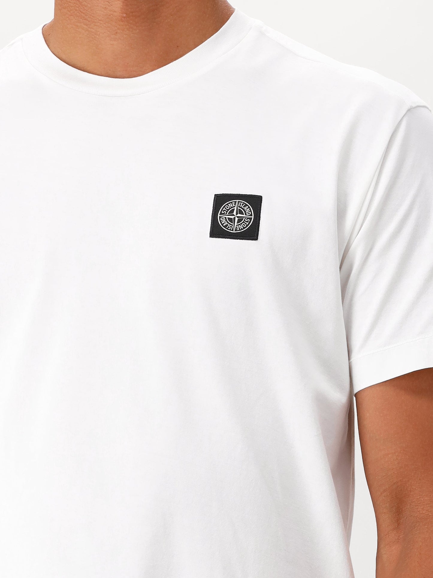 Stone Island T-shirt Wit Logo Patch