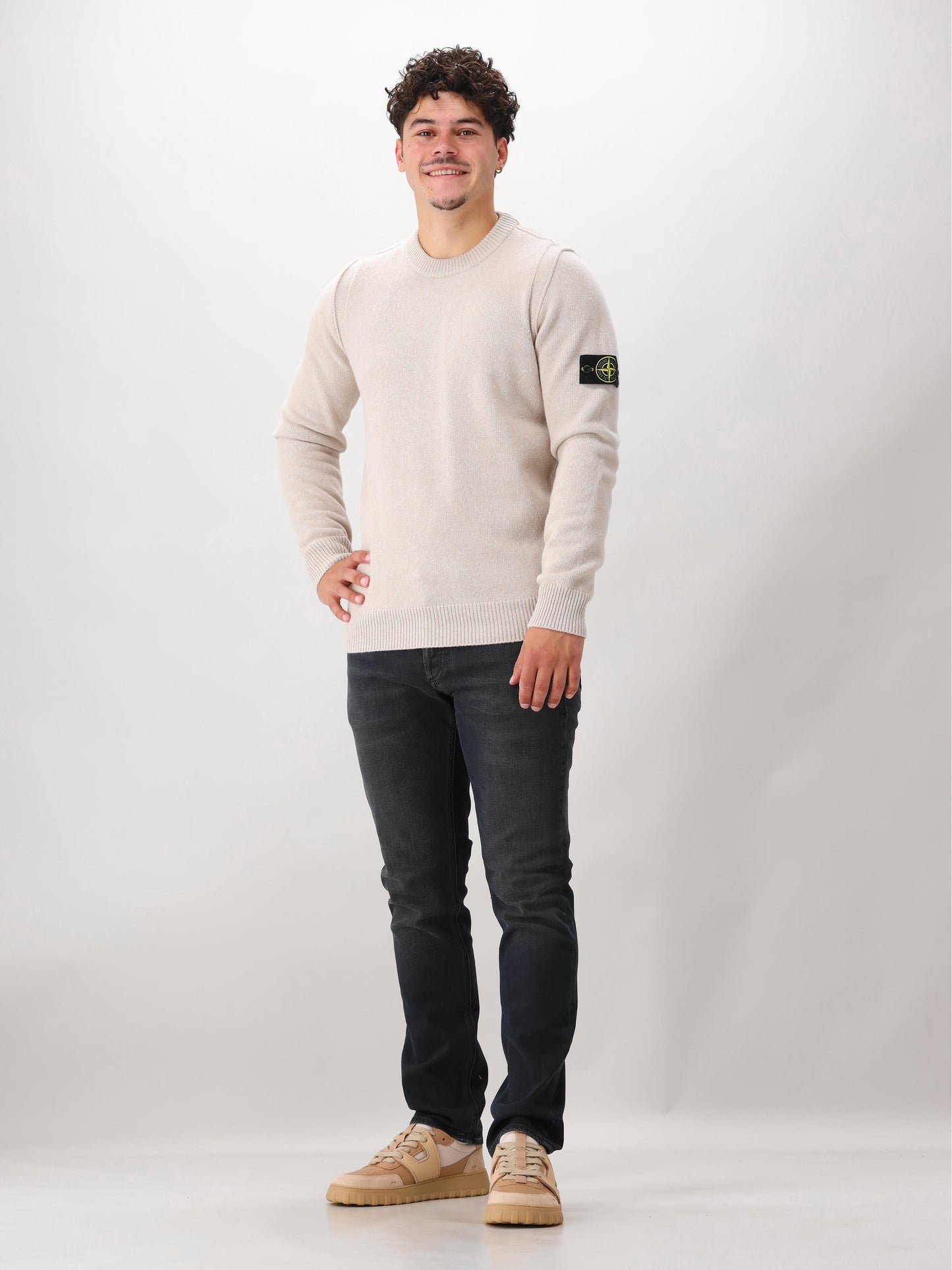 Stone Island Gebreide Trui Beige