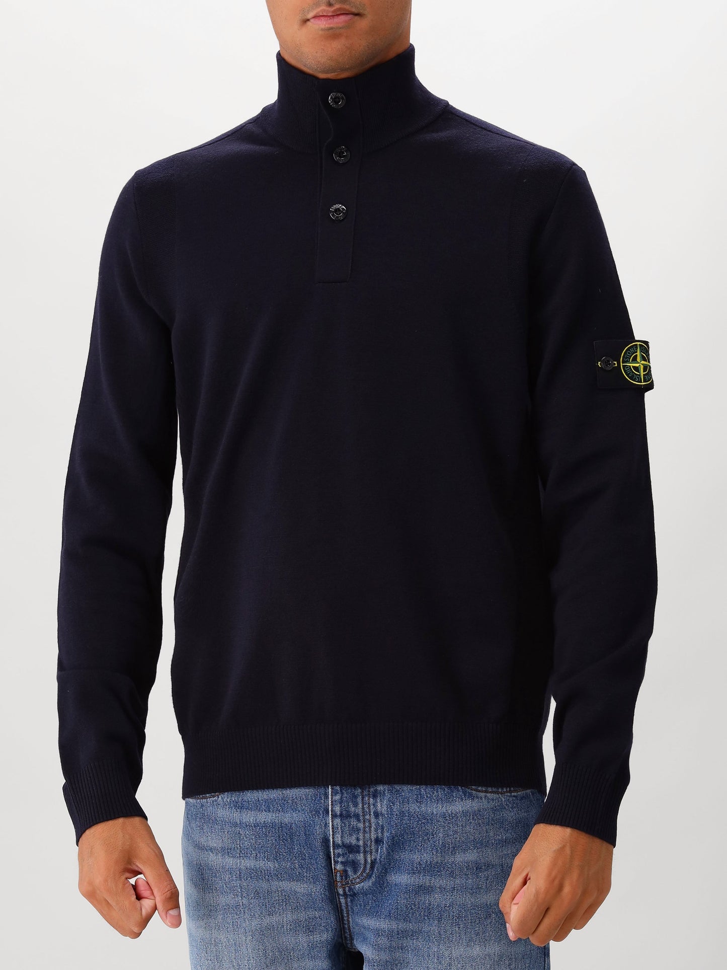 Stone Island Gebreide Trui Blauw