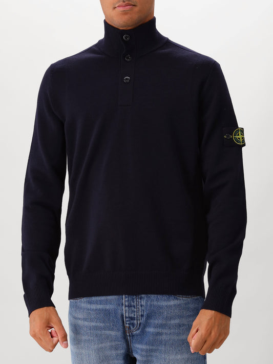 Stone Island Gebreide Trui Blauw