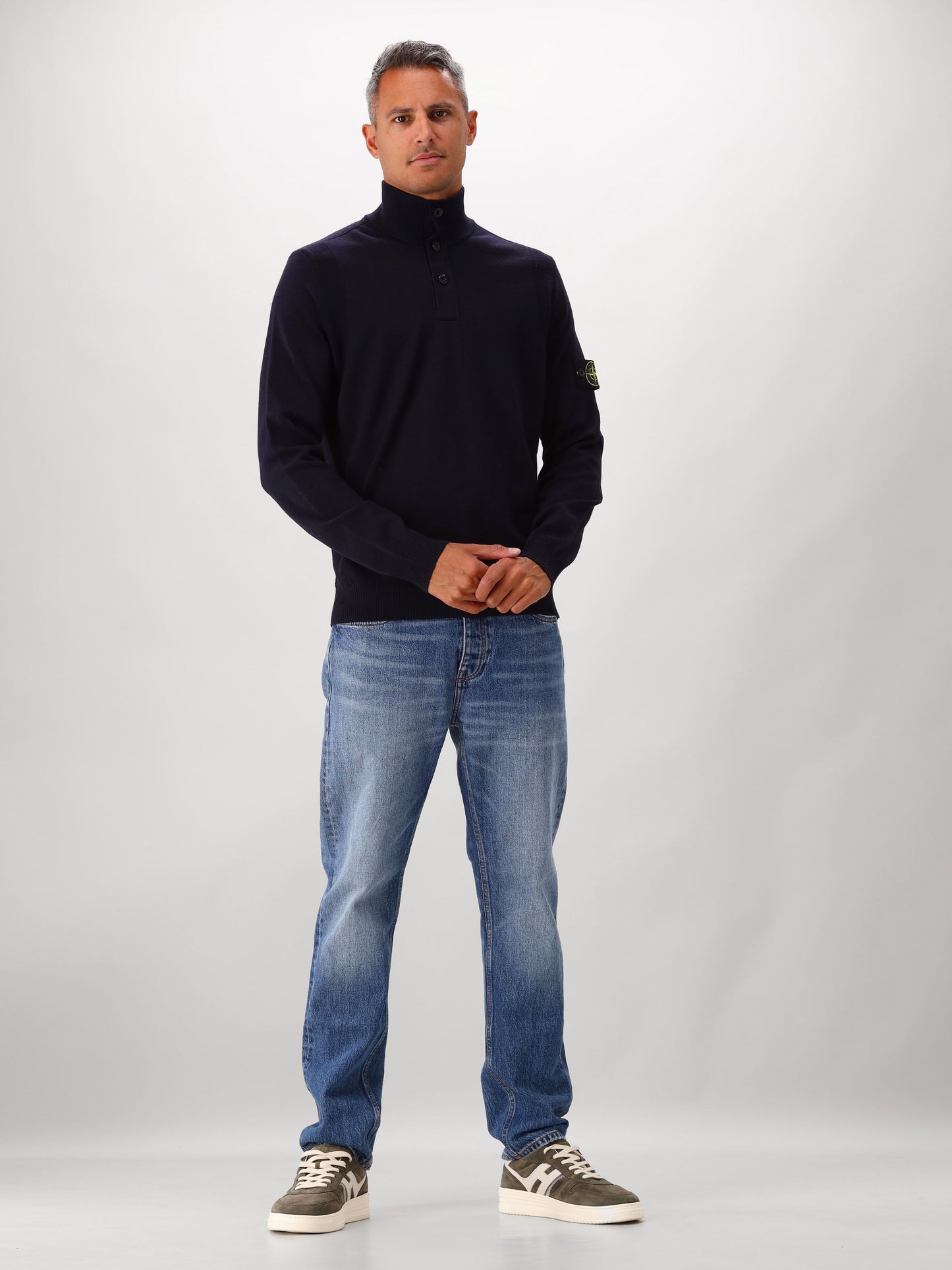 Stone Island Gebreide Trui Blauw
