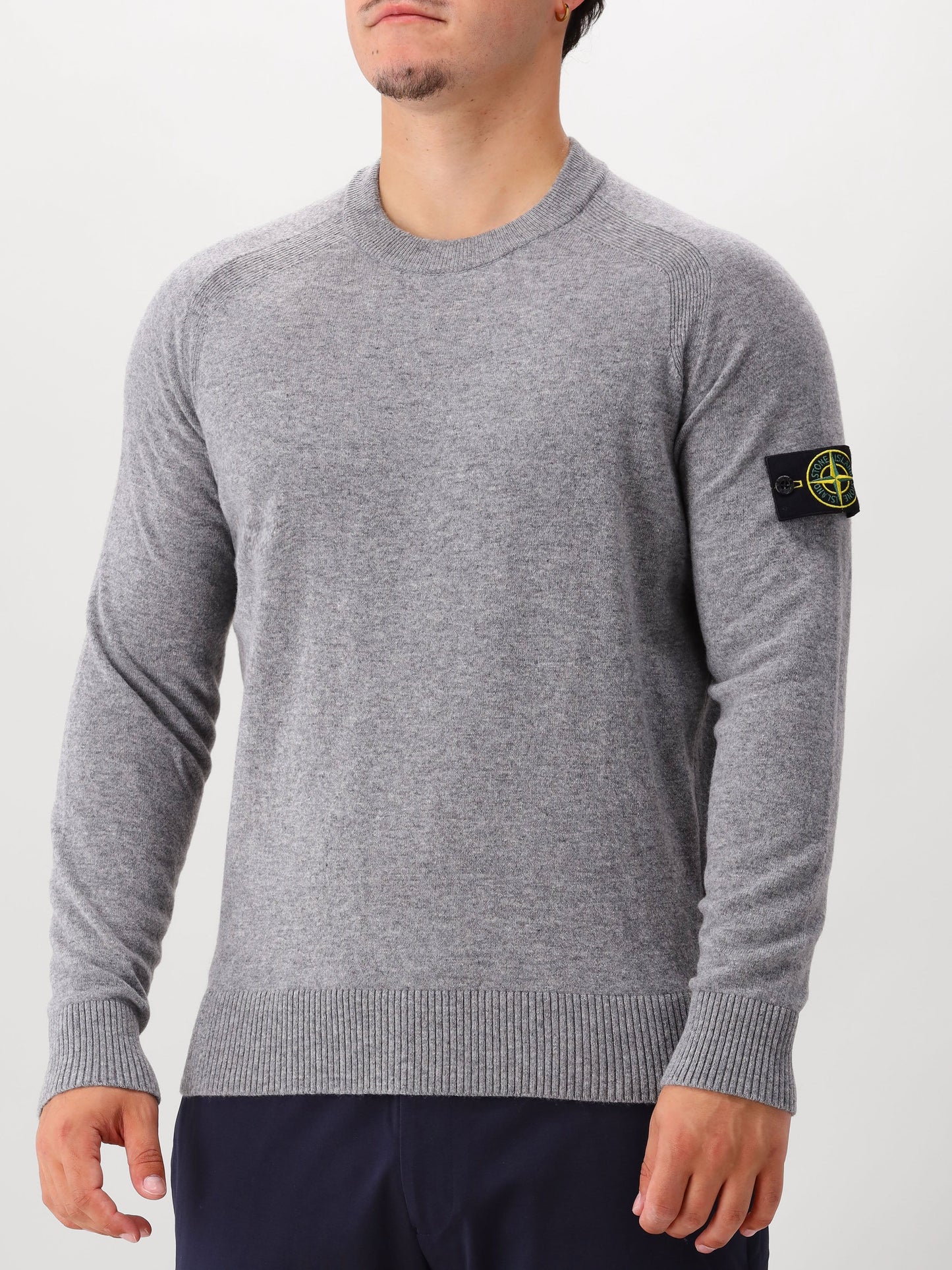 Stone Island Gebreide Trui Grijs
