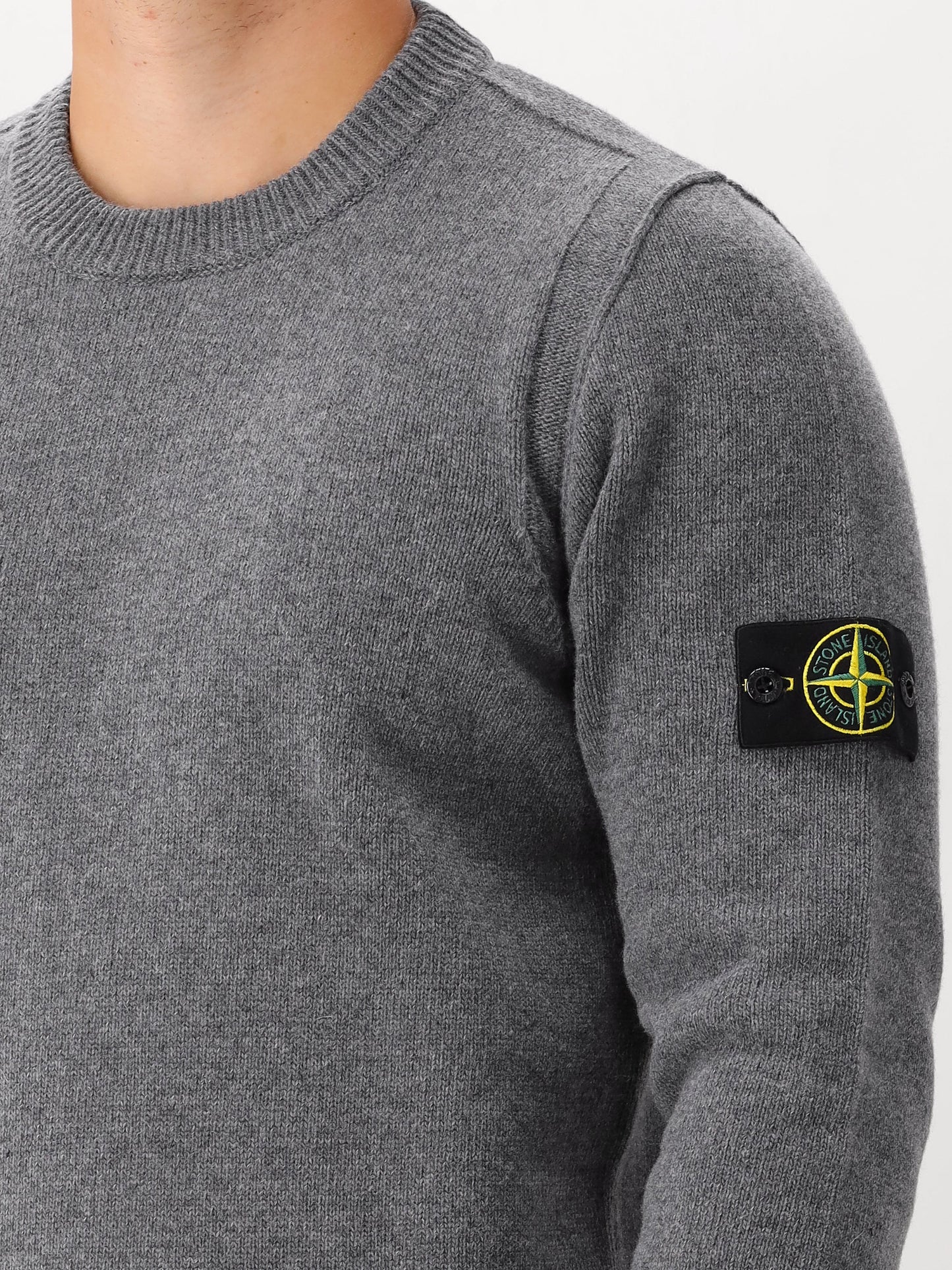 Stone Island Gebreide Trui Grijs