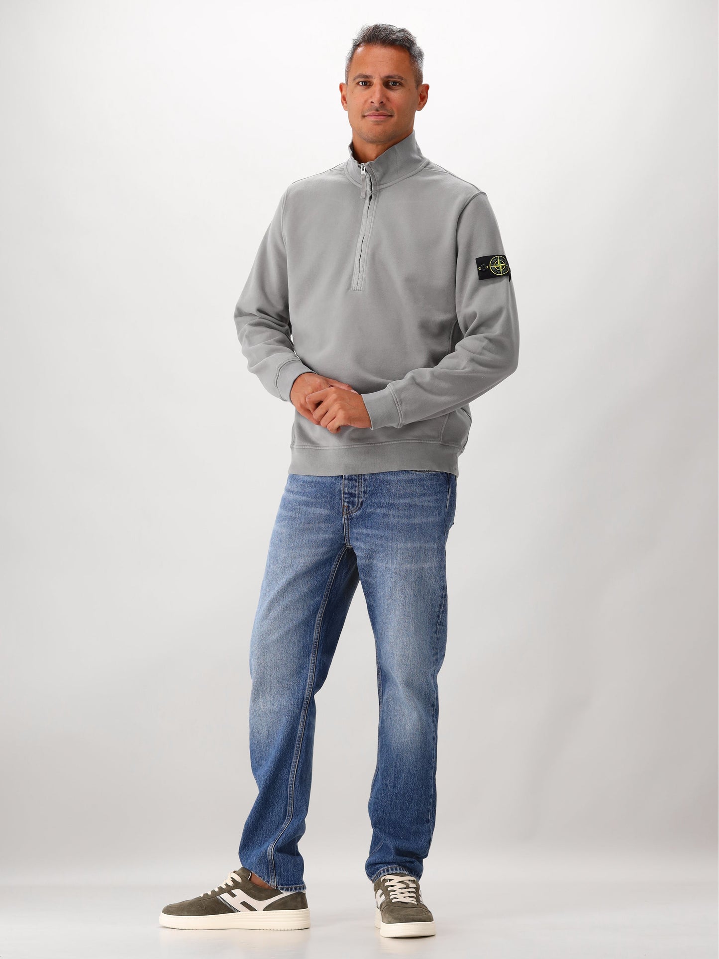 Stone Island Half Zip Grijs
