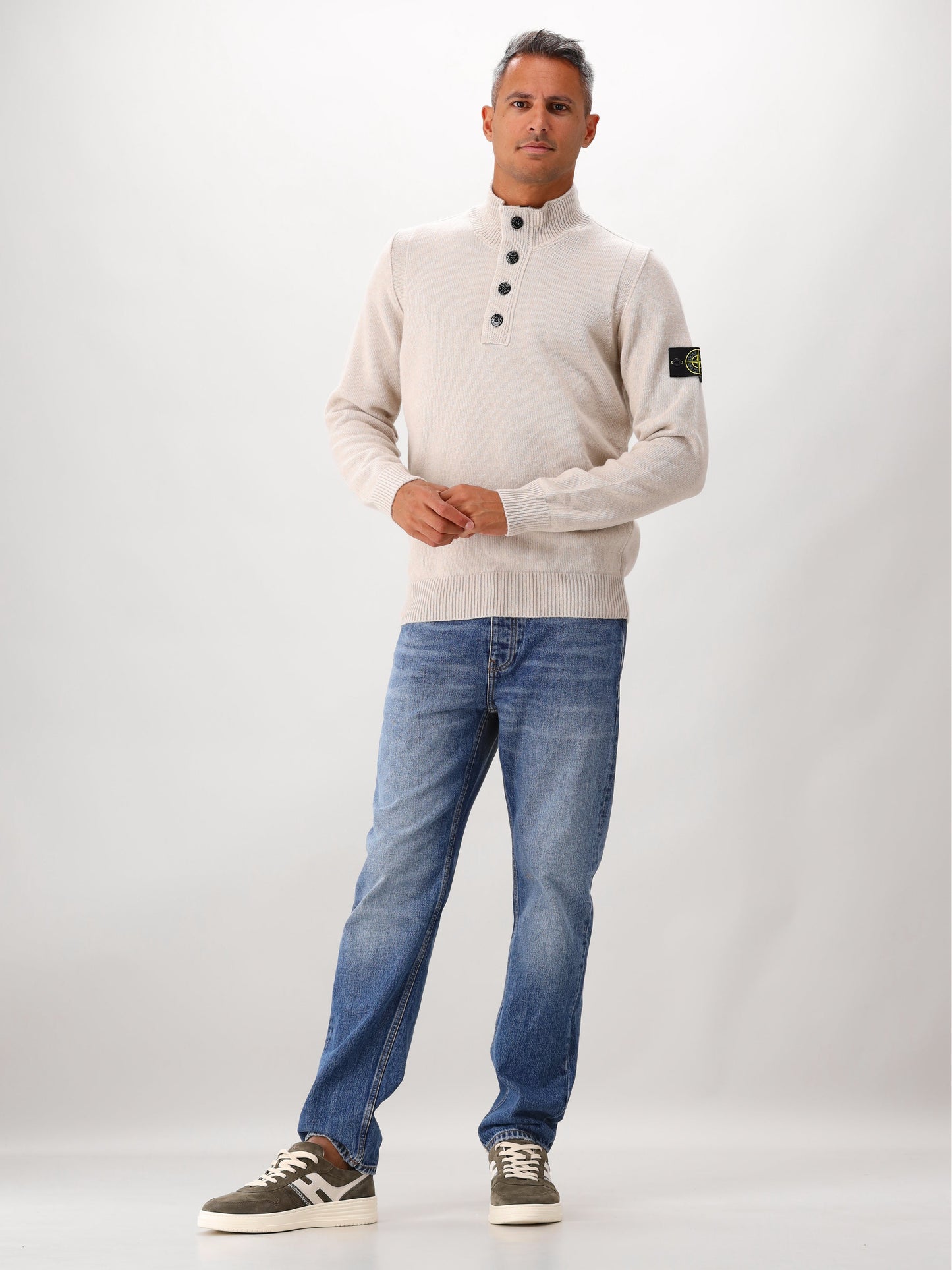 Stone Island Gebreide Trui Beige