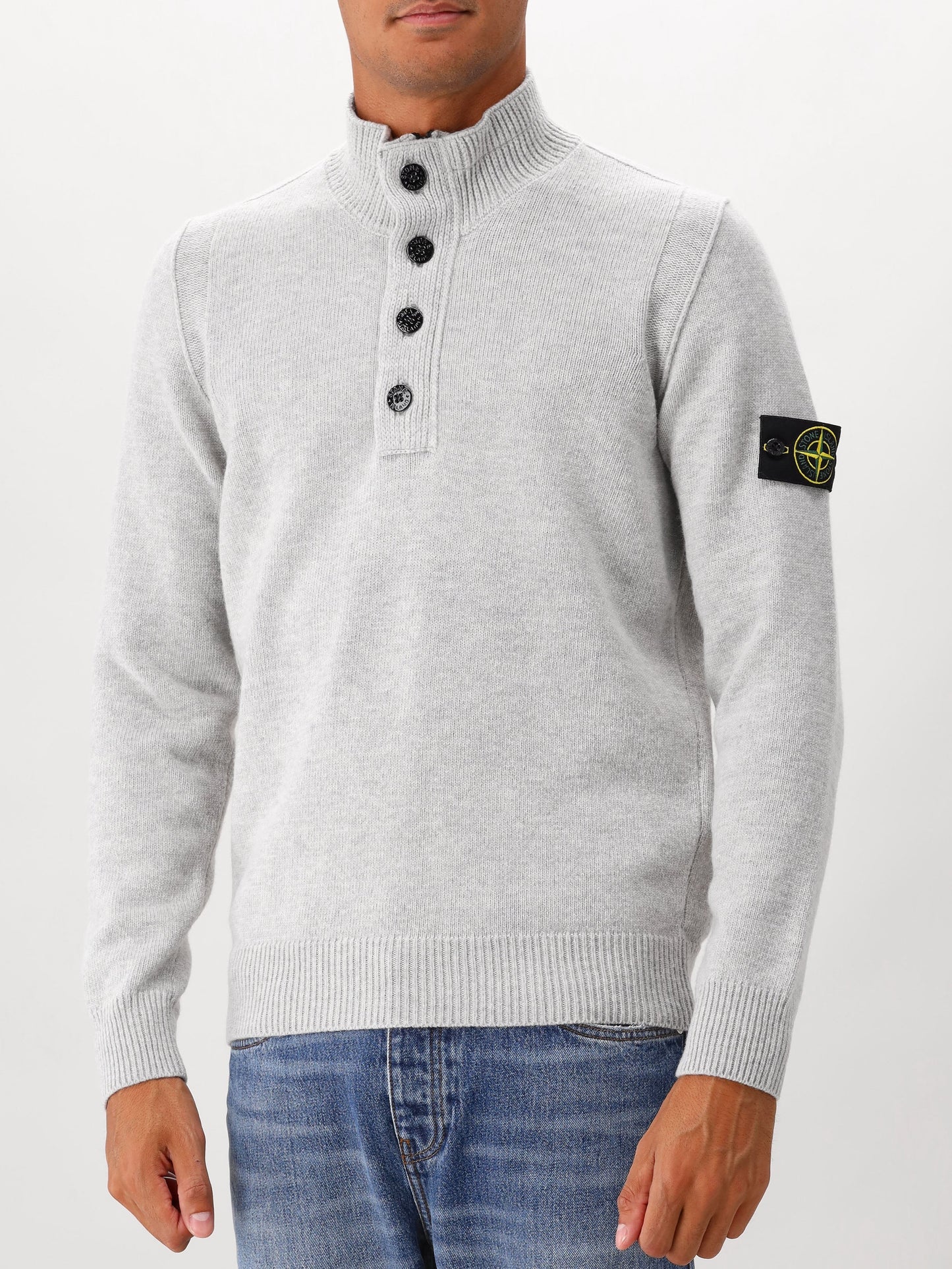 Stone Island Gebreide Trui Grijs