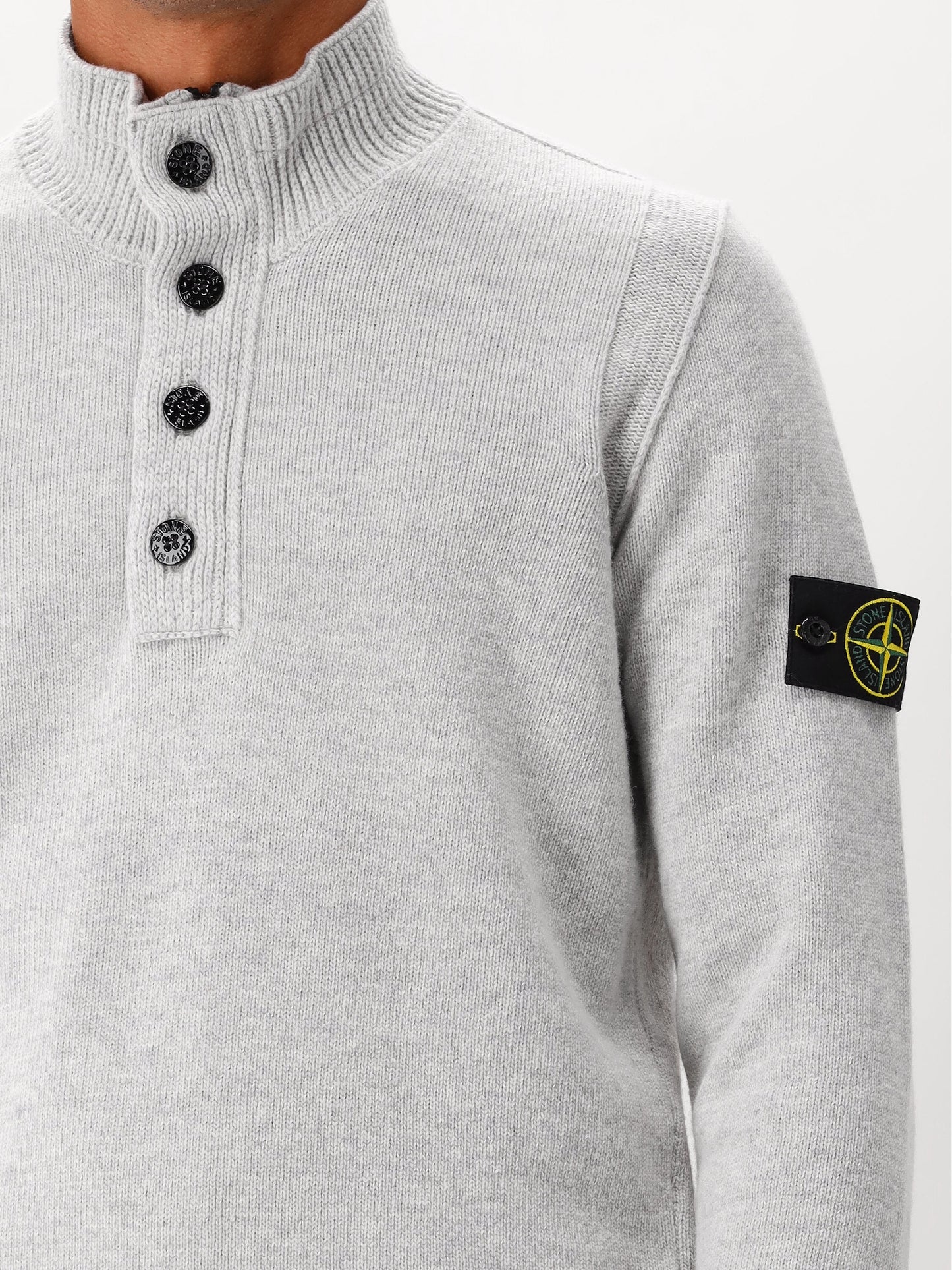 Stone Island Gebreide Trui Grijs