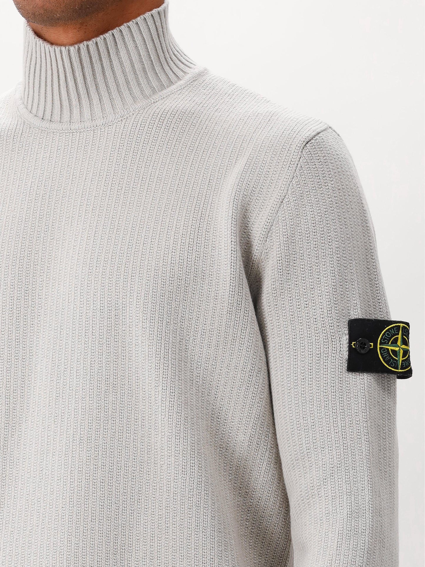 Stone Island Gebreide Trui Grijs