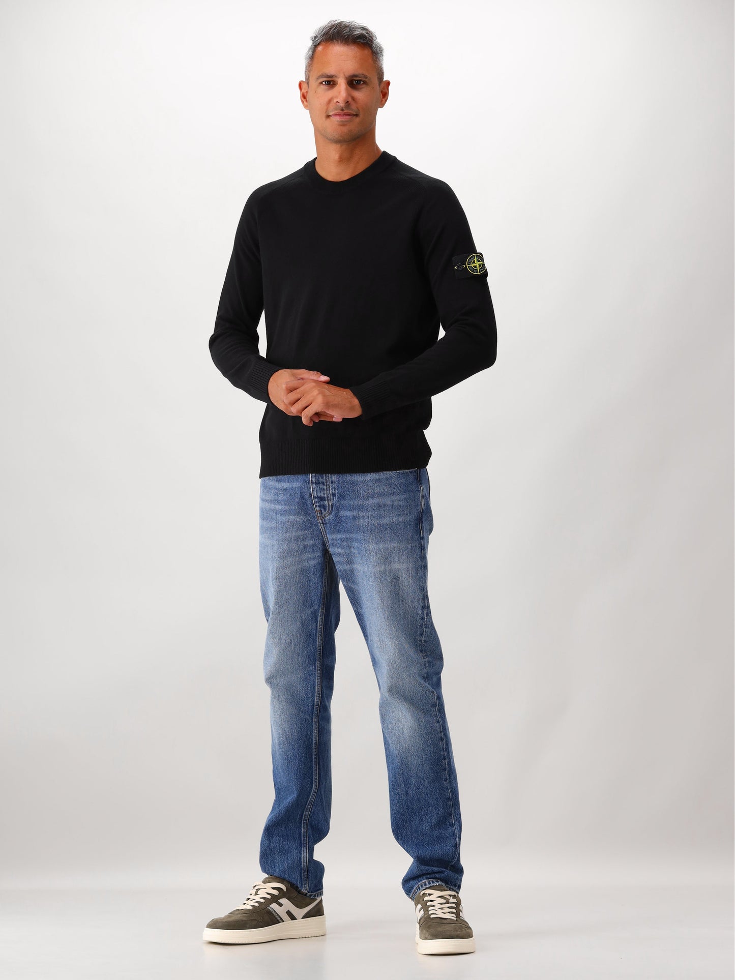 Stone Island Gebreide Trui Zwart