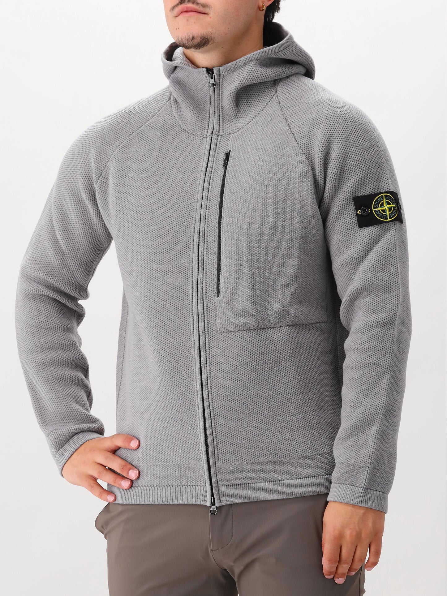 Stone Island Gebreide Vest Grijs