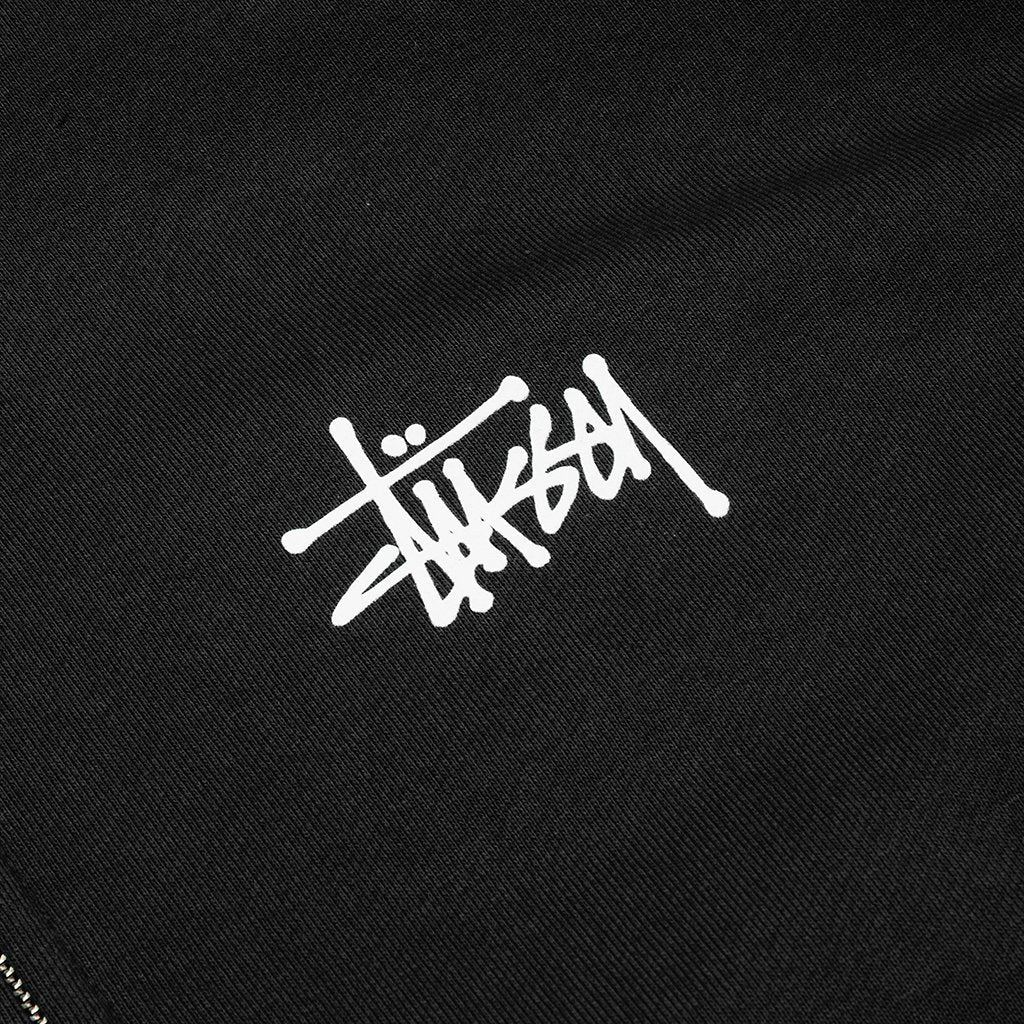 Basic Zip Hoodie - Black