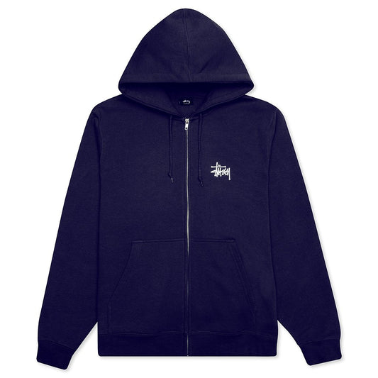 Basic Zip Hoodie - Navy