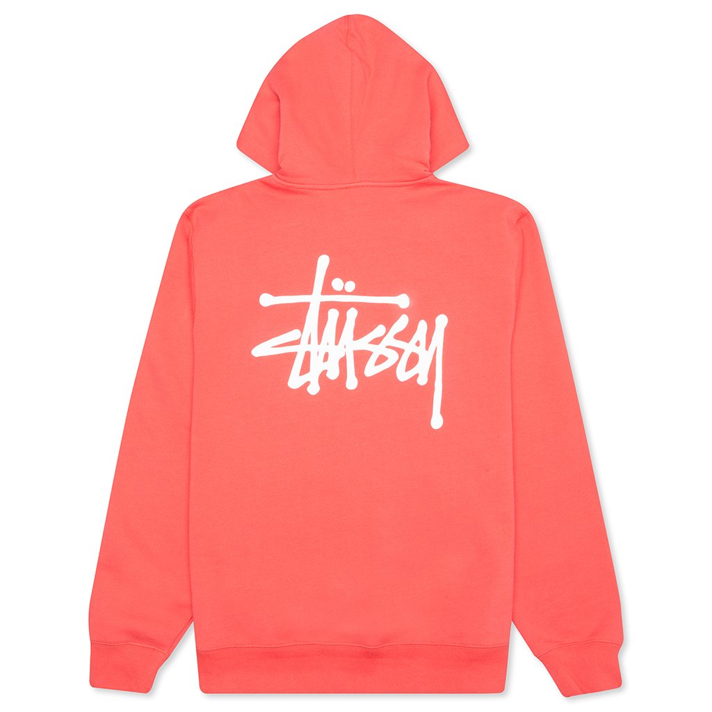 Basic Zip Hoodie - Pale Red