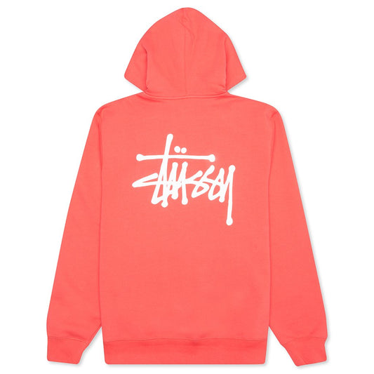 Basic Zip Hoodie - Pale Red