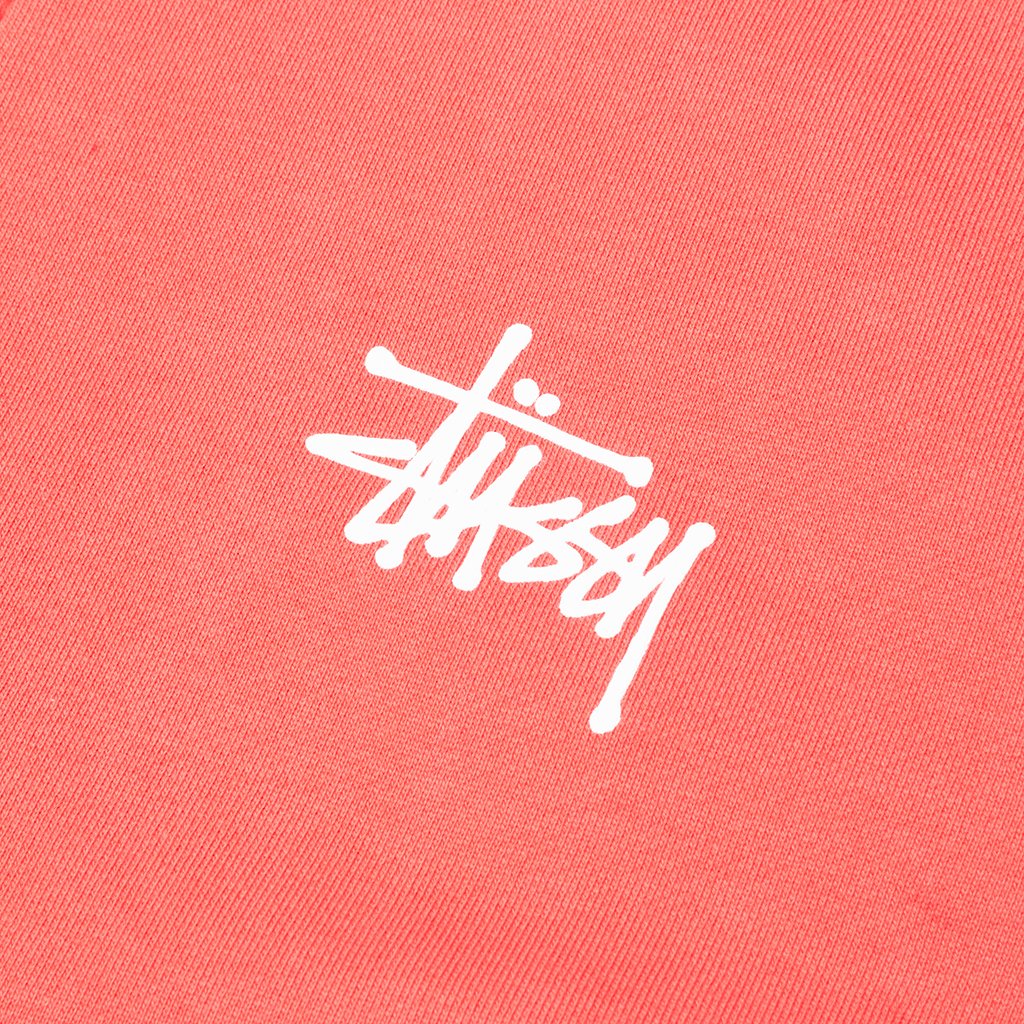 Basic Zip Hoodie - Pale Red
