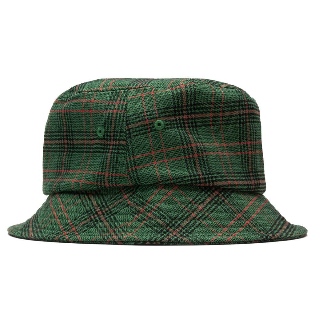Big Logo Plaid Bucket Hat - Green