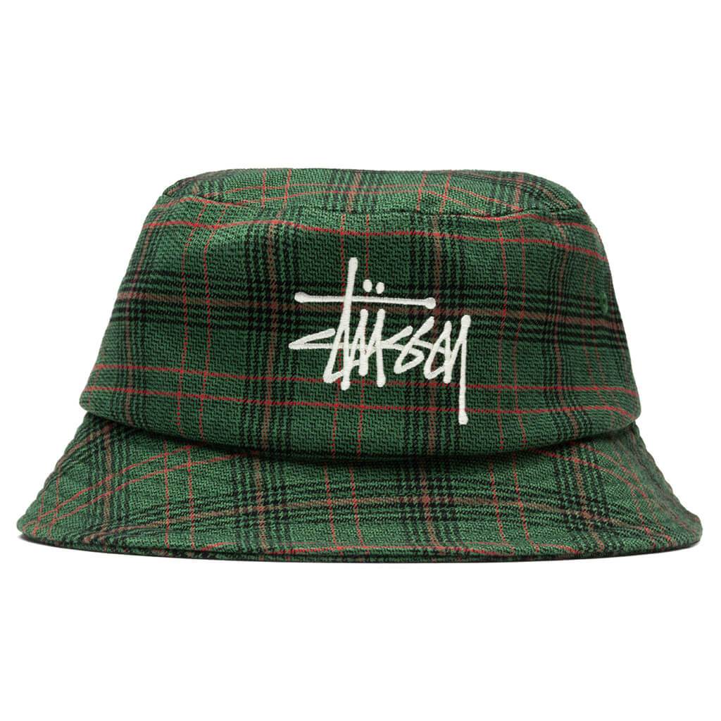Big Logo Plaid Bucket Hat - Green