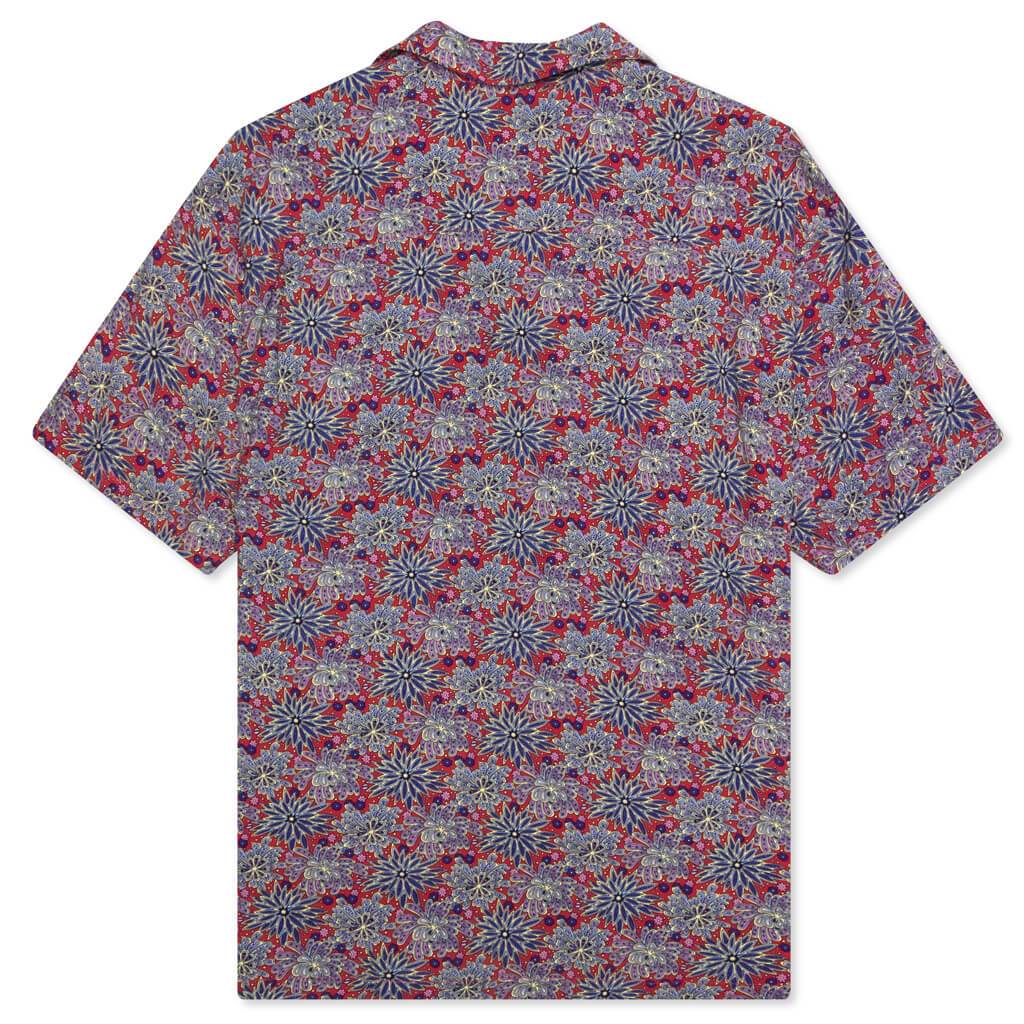 Floral Print Shirt - Red