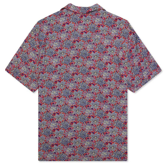 Floral Print Shirt - Red
