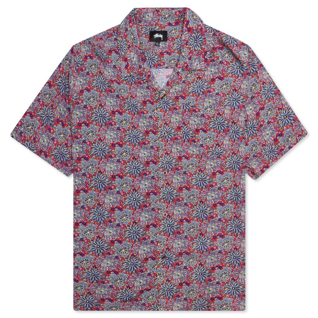 Floral Print Shirt - Red