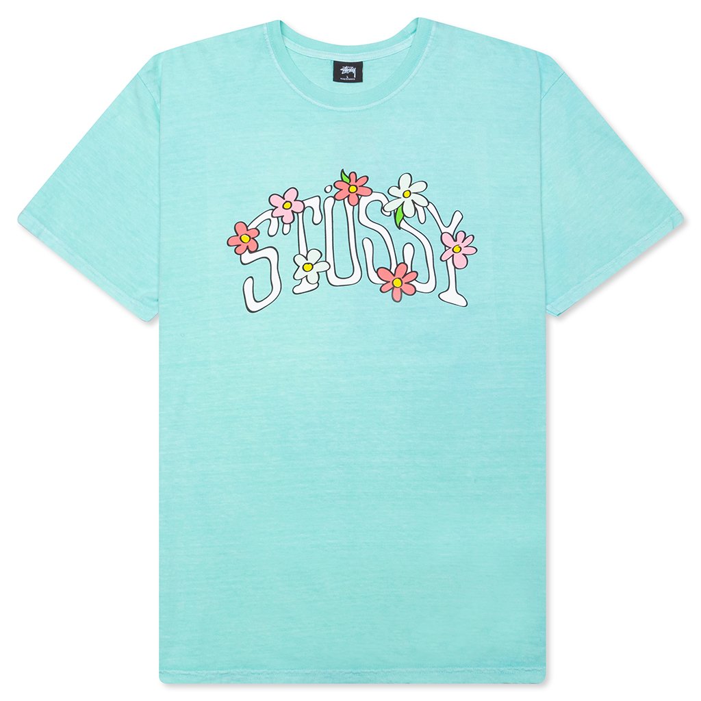 Flower Collegiate Pigment Dyed Tee - Aqua