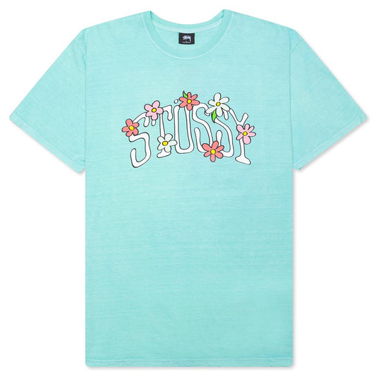 Flower Collegiate Pigment Dyed Tee - Aqua