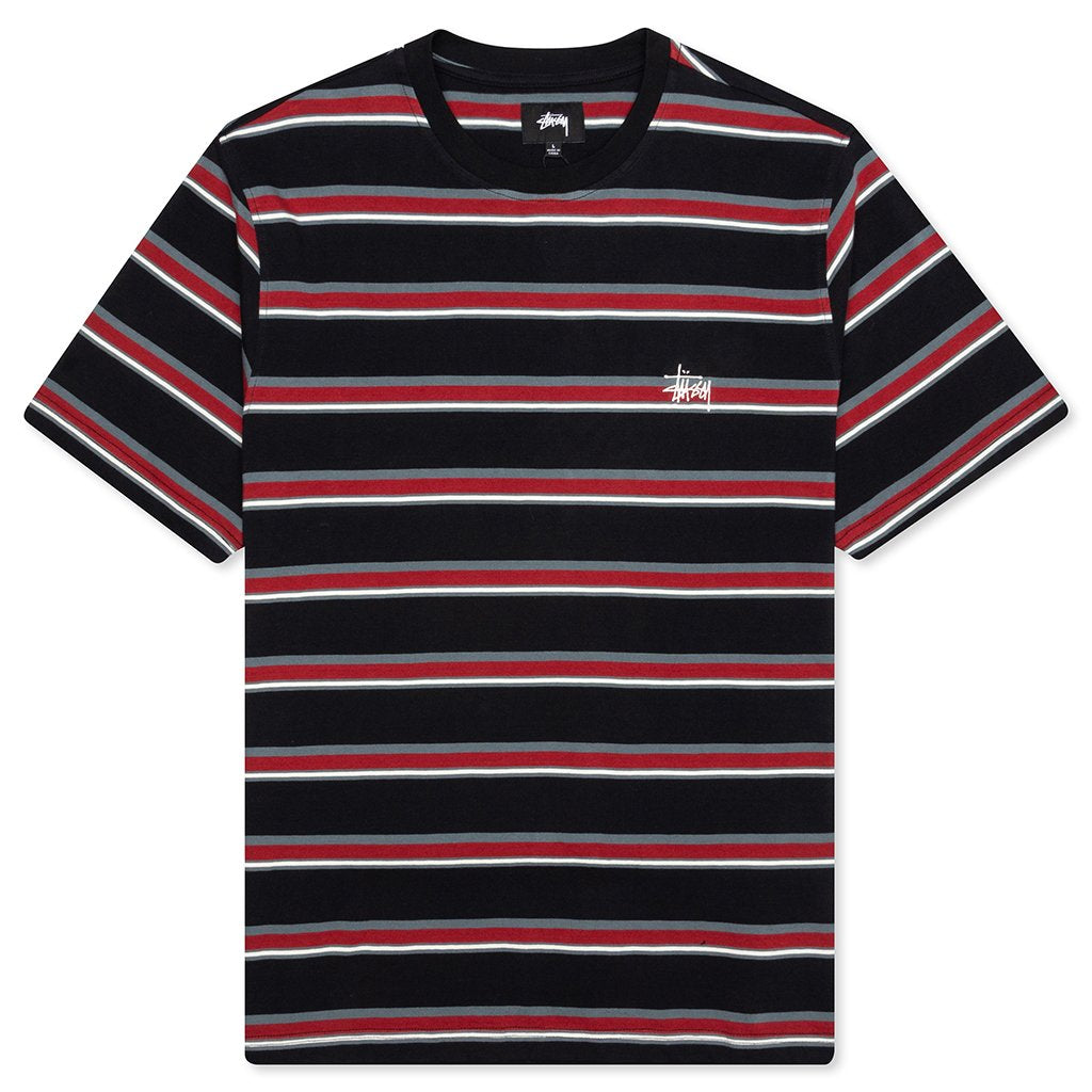 Harbour Stripe Crew - Black