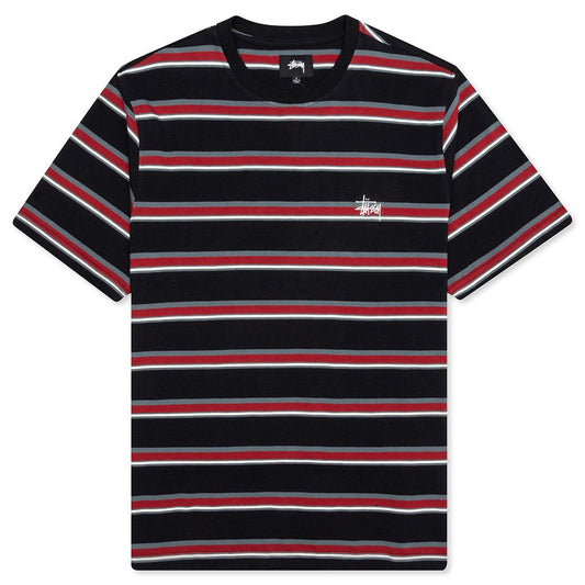 Harbour Stripe Crew - Black