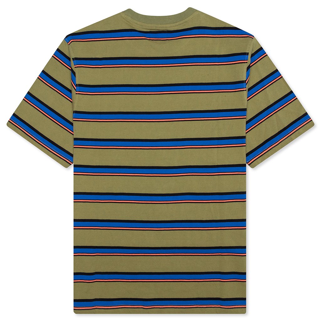 Harbour Stripe Crew - Olive