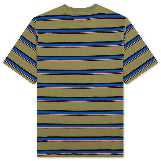 Harbour Stripe Crew - Olive