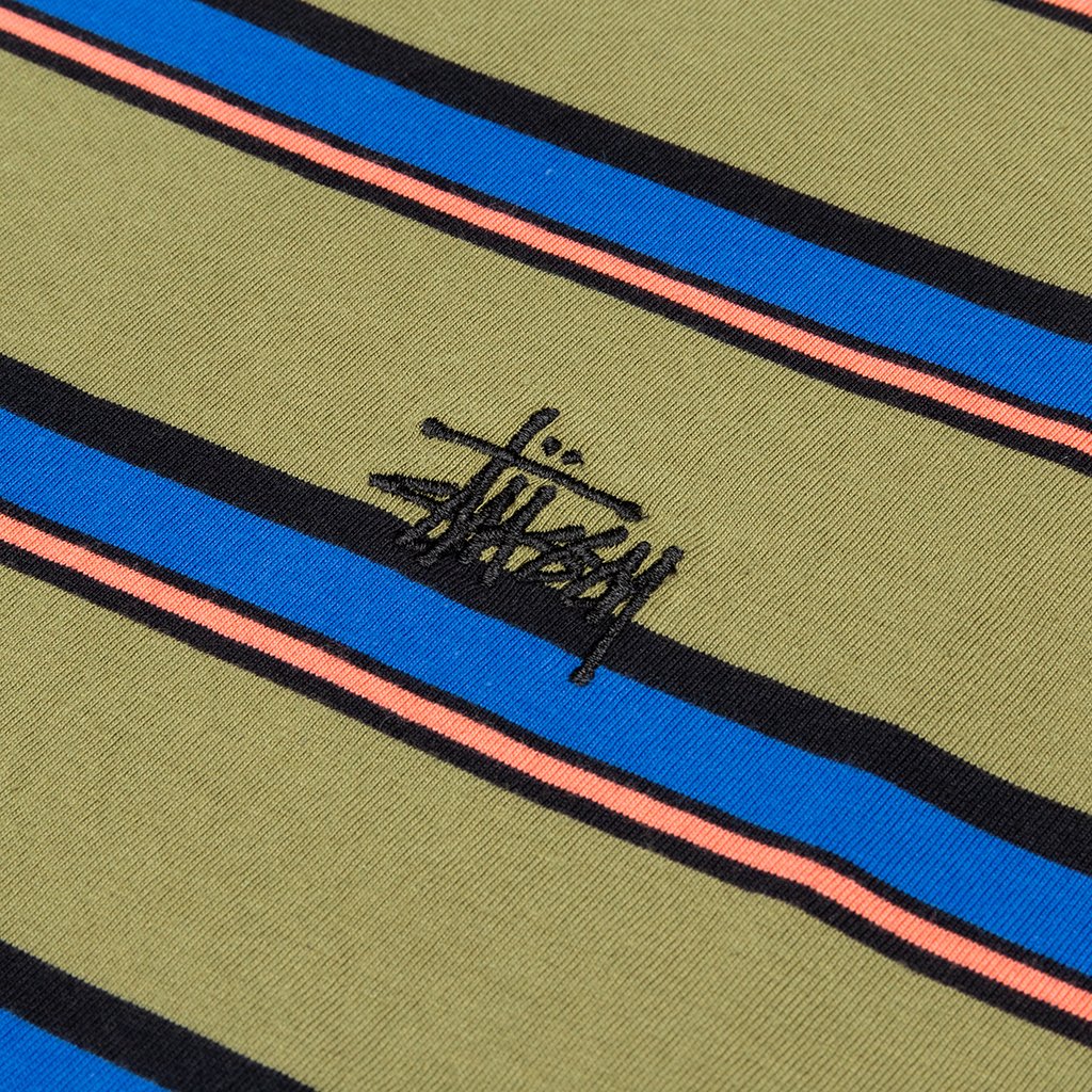 Harbour Stripe Crew - Olive