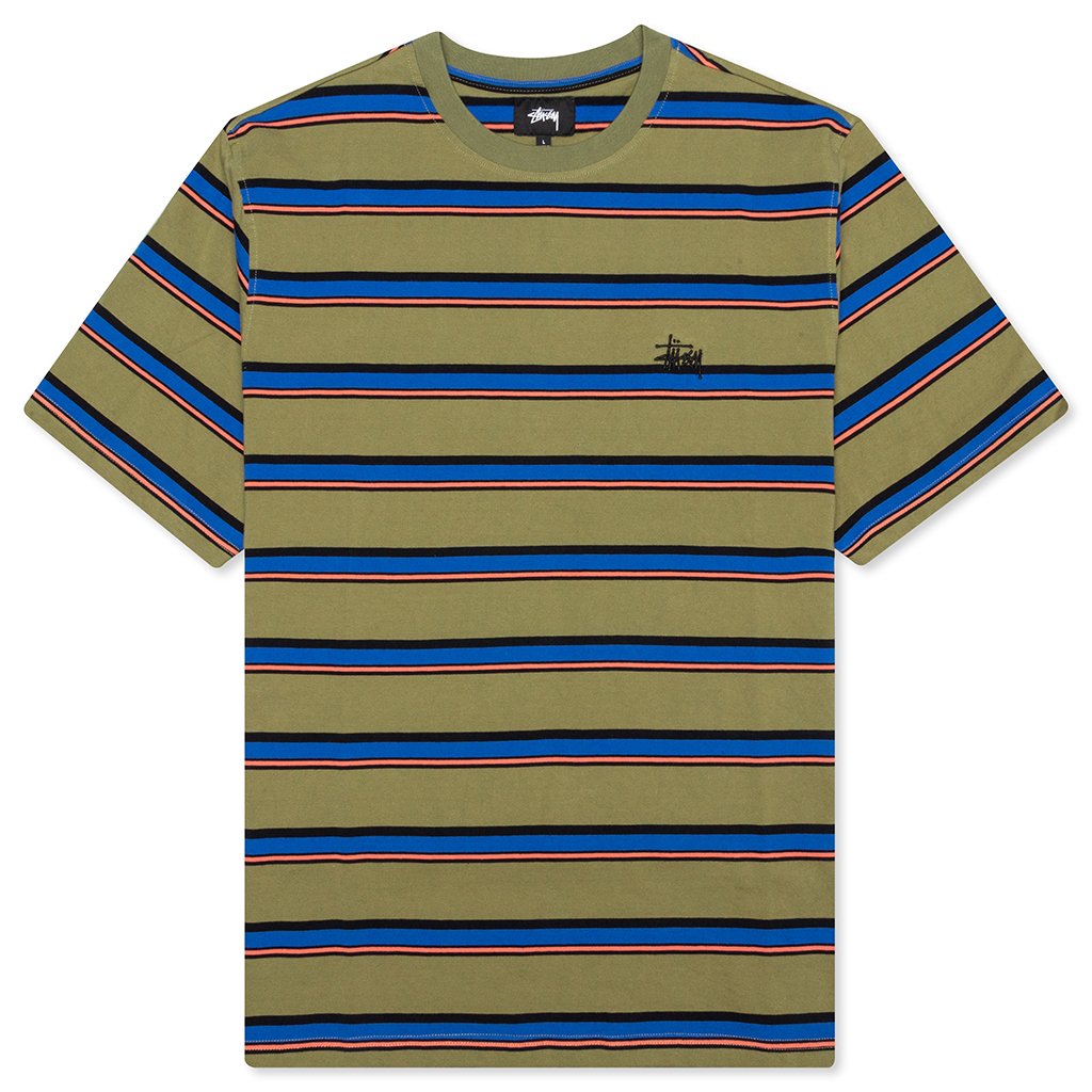 Harbour Stripe Crew - Olive