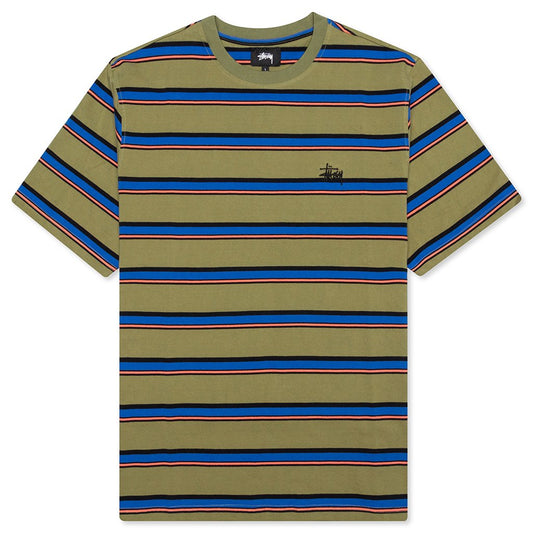 Harbour Stripe Crew - Olive