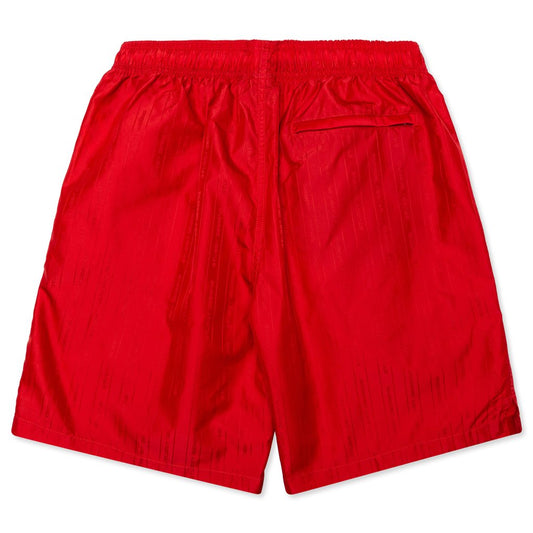 Jacquard Nylon Short - Red