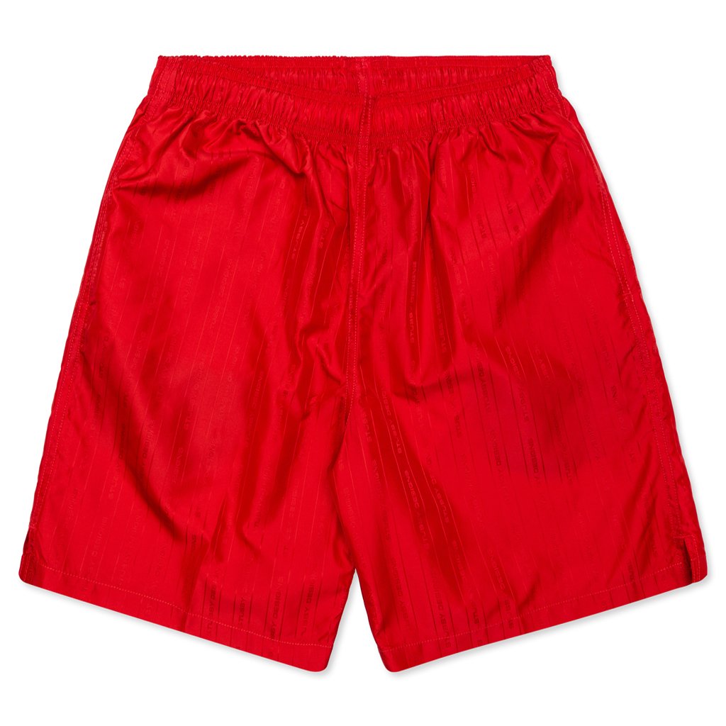 Jacquard Nylon Short - Red
