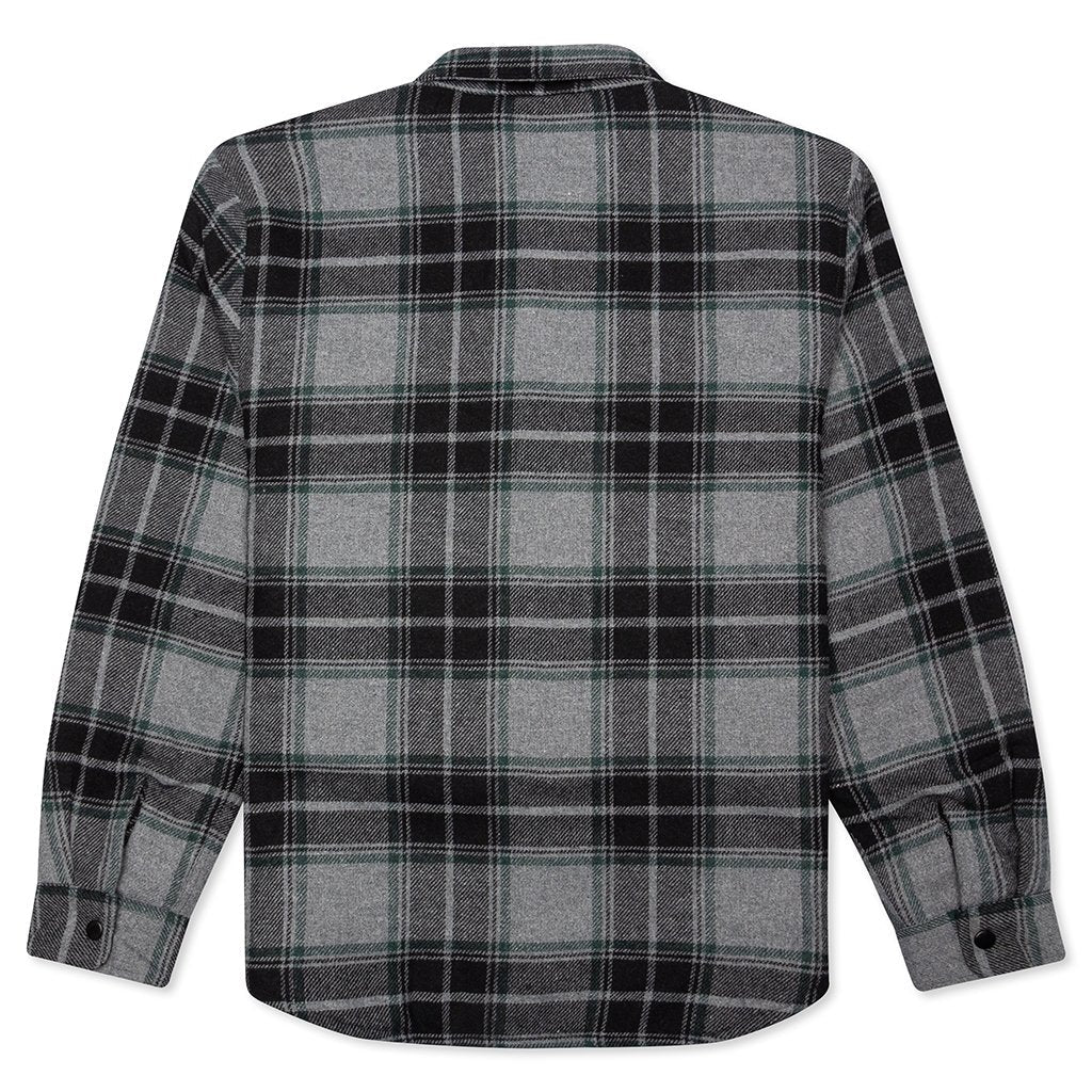 Max Plaid Quilted Shirt - Grey