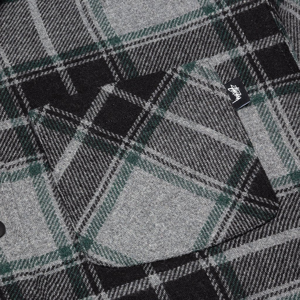 Max Plaid Quilted Shirt - Grey