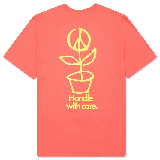 Peace Pot Tee - Pale Red