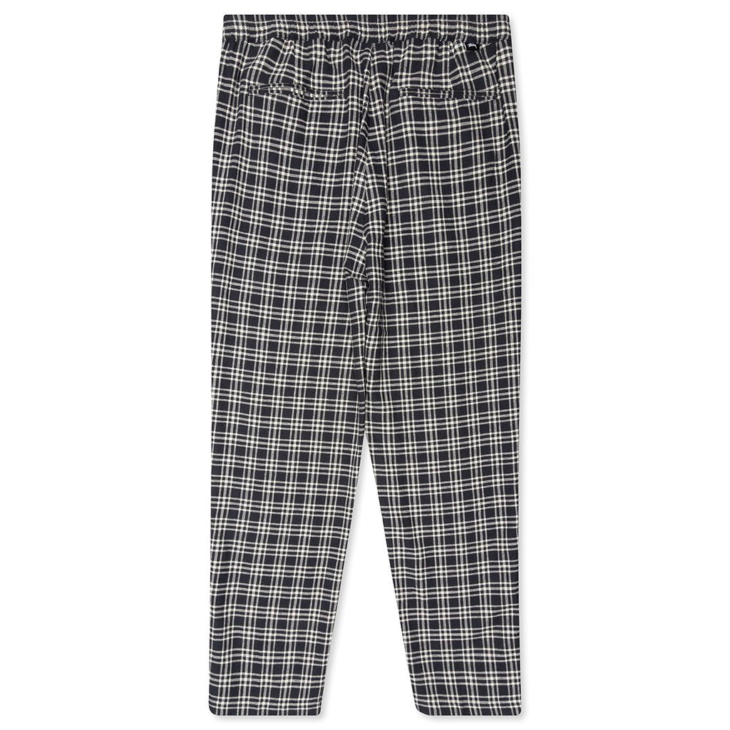 Plaid Linen Bryan Pant - Navy