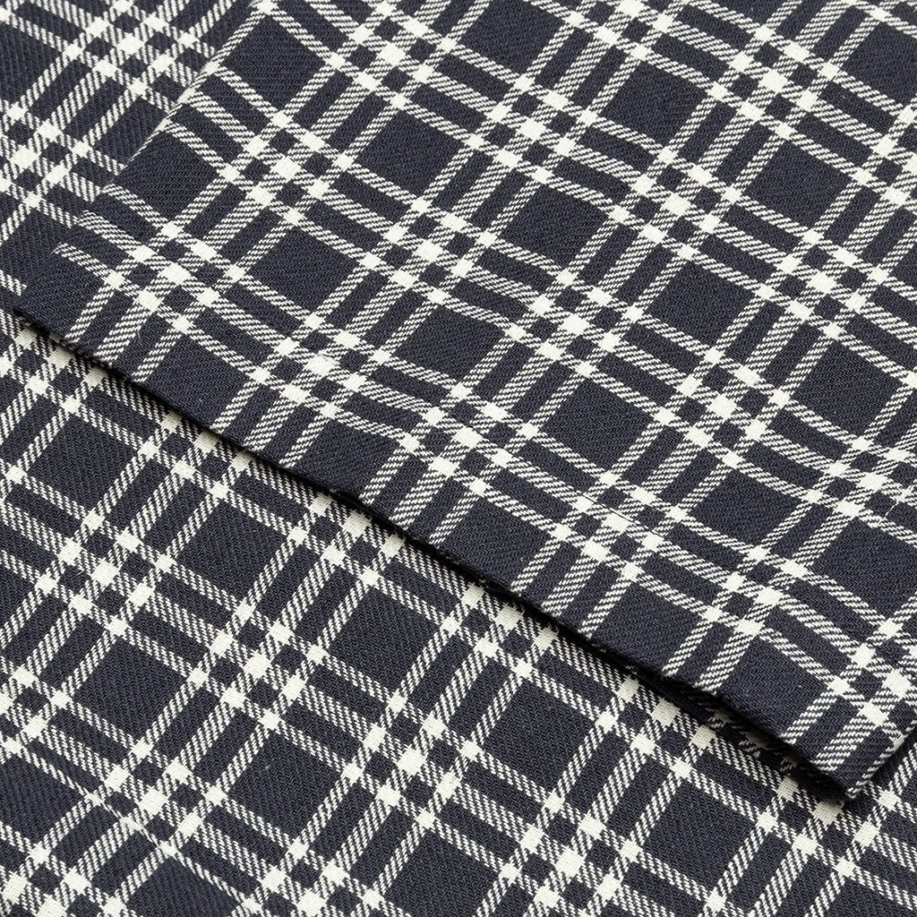 Plaid Linen Bryan Pant - Navy