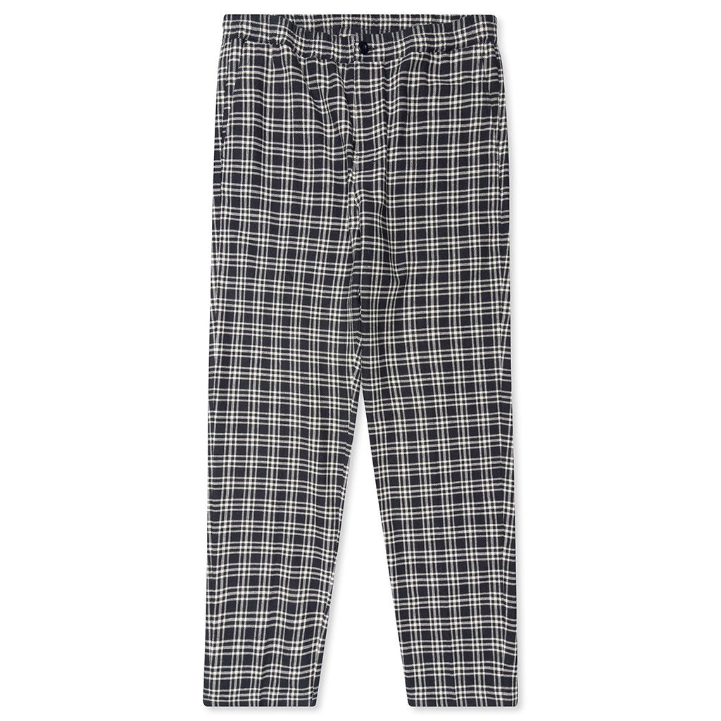 Plaid Linen Bryan Pant - Navy