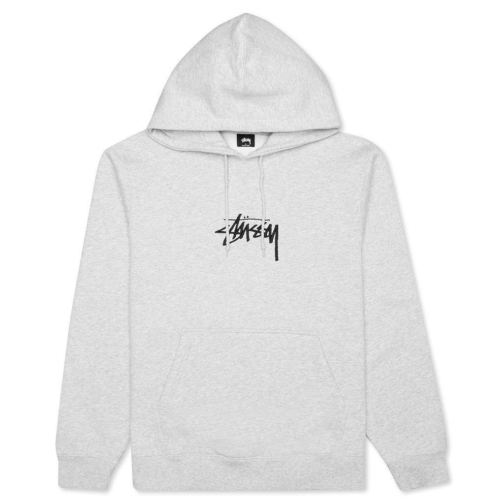 Stock Logo Applique Hoodie - Ash Heather