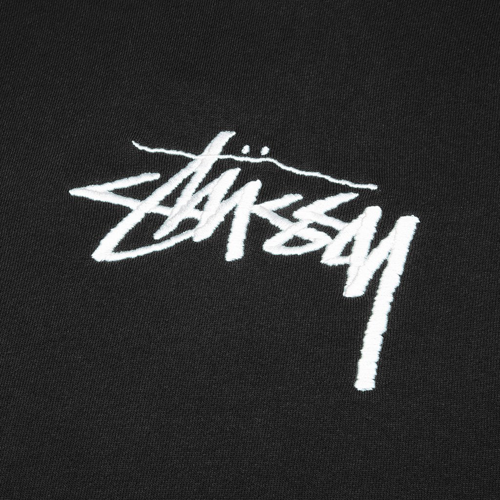 Stock Logo Applique Hoodie - Black