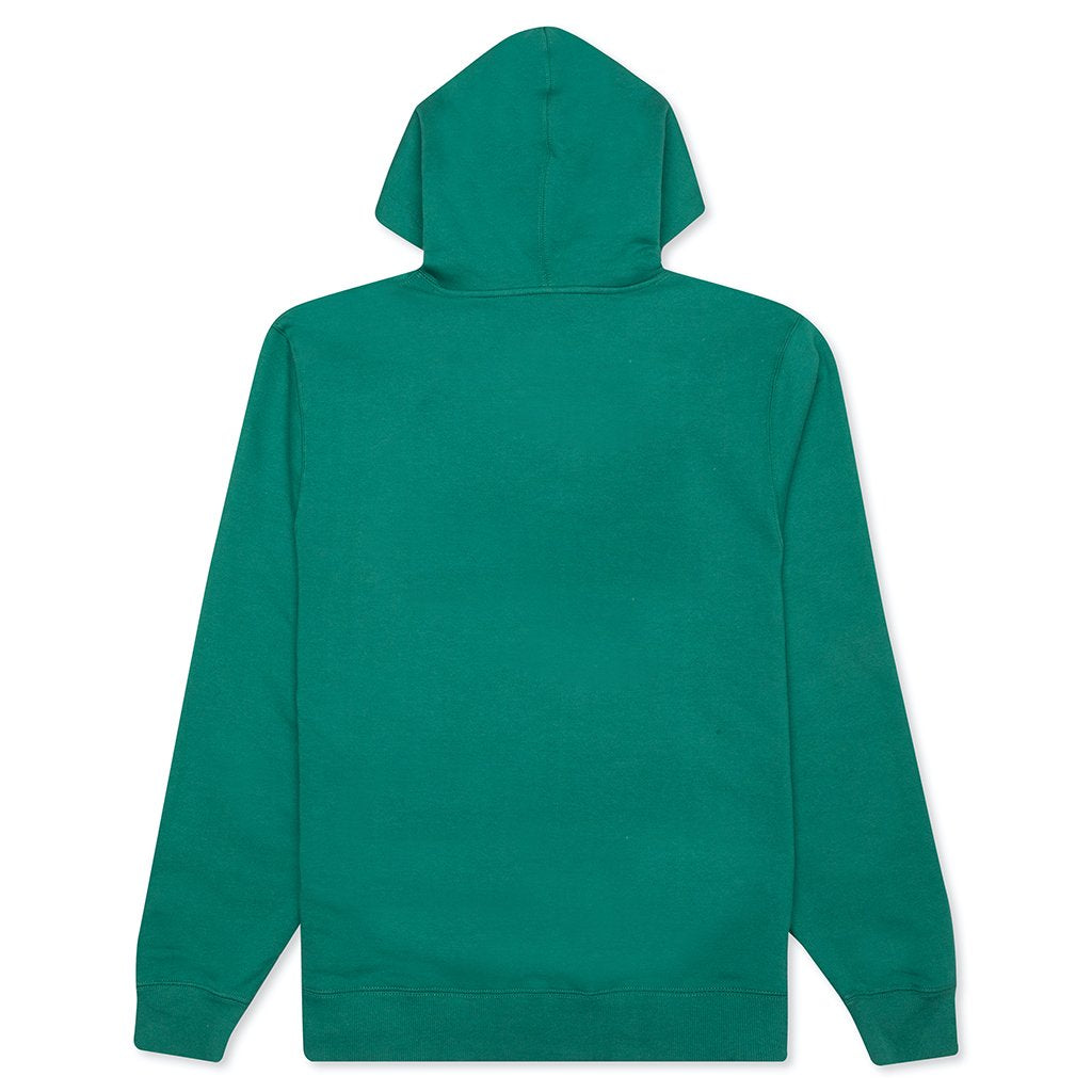 Stock Logo Applique Hoodie - Dark Green